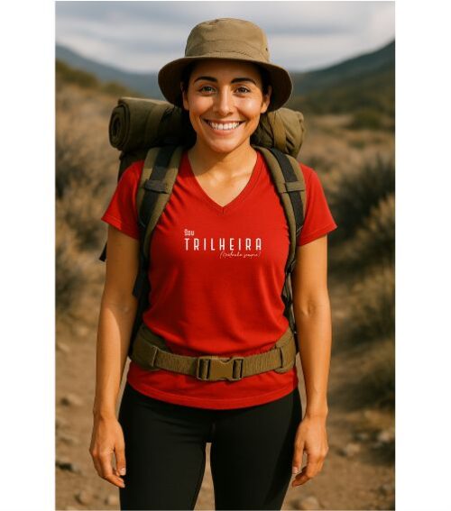 Camiseta Dry Vermelha Sou trilheira - Imagem 2