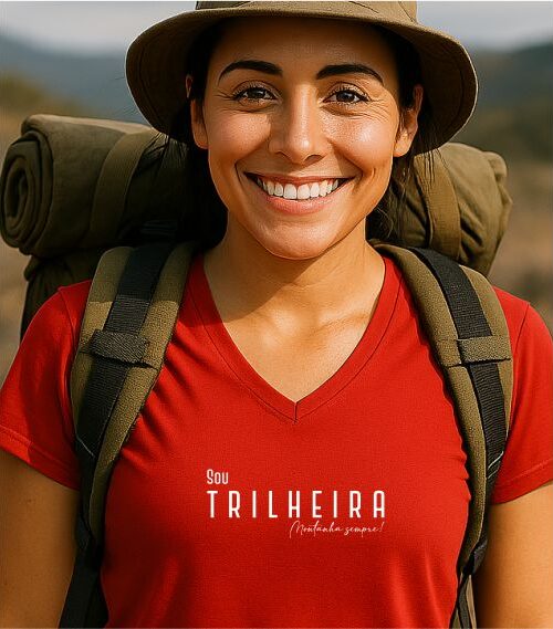 Camiseta Dry Vermelha Sou trilheira