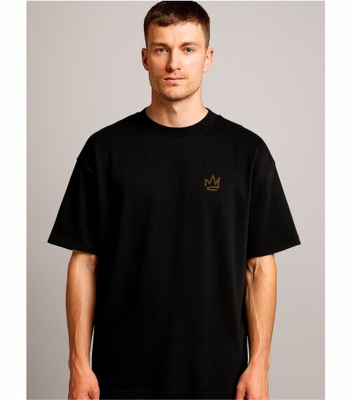camiseta oversiezed preta King's crown