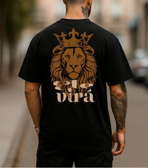 camiseta oversiezed preta ele vira
